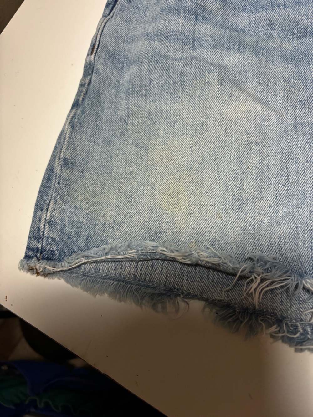 Madewell Light Blue Distressed Denim Cutoff Shorts *Read - Picture 2 of 5